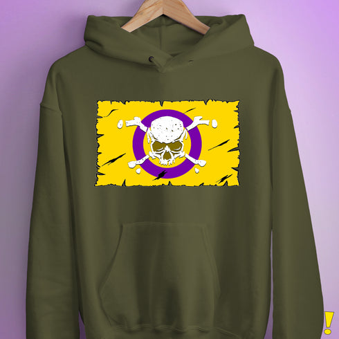 Intersex Pride Pirate Flag Hoodie - Army